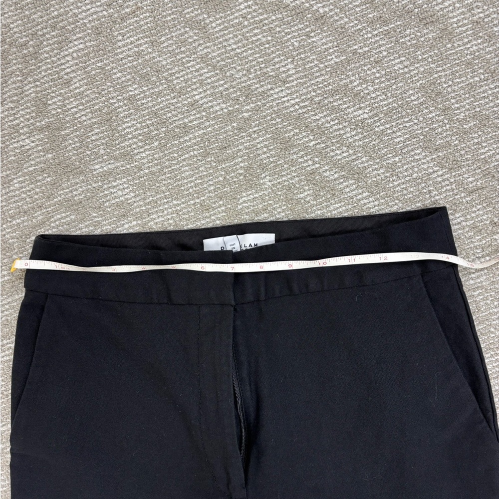 10 Crosby Derek Lam Black Ruched Slim-Leg Pants - Picture 12 of 14